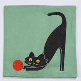 Reactive Printing Patterns Cat Cushion Cover