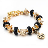 Friendship Love Charm Murano Crystal Beads Bracelets