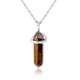 Long Chain Multicolor Natural Stone Pendant Necklace For Women - 101 Gear Shop