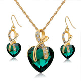 Austrian Crystal Necklace Earrings Set - 101 Gear Shop