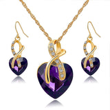 Austrian Crystal Necklace Earrings Set