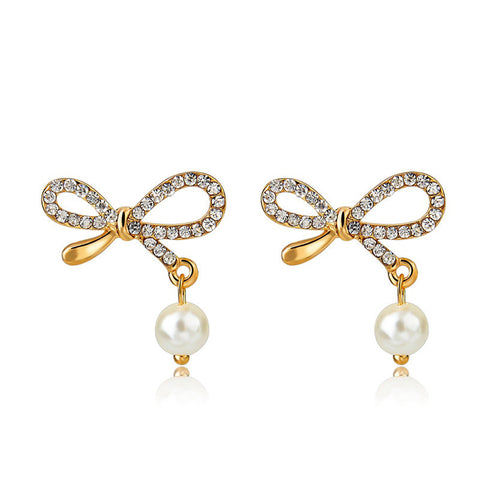 Wedding Imitation Pearl Stud Earings For Girls Bridal