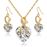 Austrian Crystal Necklace Earrings Set