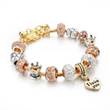 Friendship Love Charm Murano Crystal Beads Bracelets