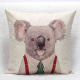 Mr. Animal Printed Vintage Cushion