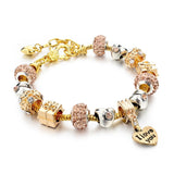 Friendship Love Charm Murano Crystal Beads Bracelets