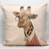 Mr. Animal Printed Vintage Cushion