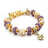 Friendship Love Charm Murano Crystal Beads Bracelets