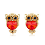 Crystal Owl Stud Earrings