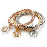 18K Gold Silver Plated Chian Bracelets & Bangles Ethnic Round