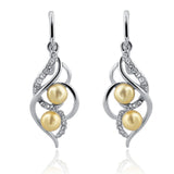 Pearls Drop Earring Gold/Silver Dangle Earrings - 101 Gear Shop