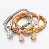 3Pcs/Lot Ethnic Love Heart Charm Bracelets