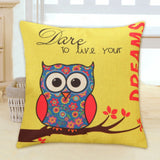 Lovely Owl Cushion Cover Polyester&Linen