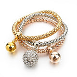 Bangles 3 Pcs Multilayer Charm Gold Bracelet Silver Chain - 101 Gear Shop