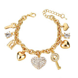 Heart Beetle Charm Bracelets Bangles