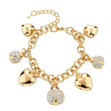 Heart Beetle Charm Bracelets Bangles