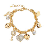 Heart Beetle Charm Bracelets Bangles