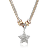 Long Necklace Crystal Bear Pendant Necklace